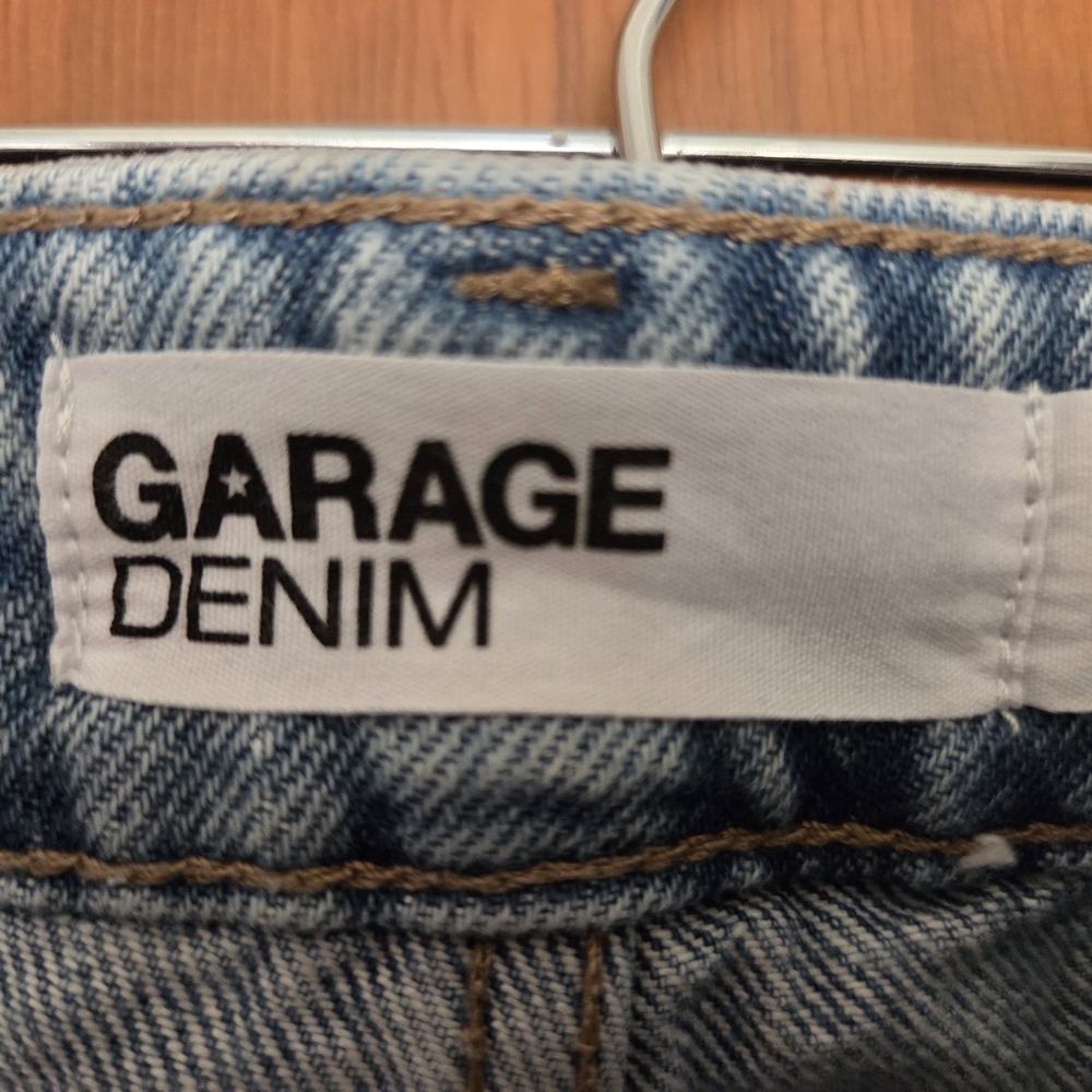 Garage Denim Blue Straight Leg Jeans - Picture 3 of 5